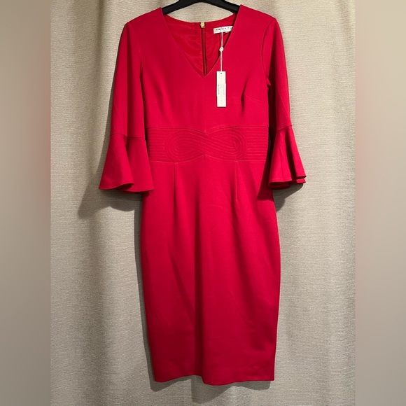 Trina Turk Midi Dress in Ruby Rose Color Event Elegant - Picture 2 of 15